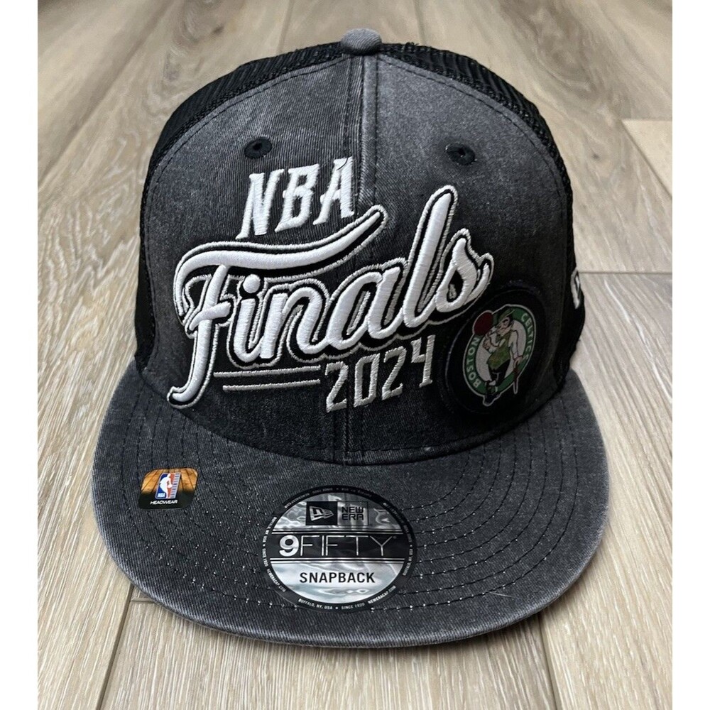 Boston Celtics 2024 NBA Finals New Era Locker Room Black Snapback Adjustable Hat